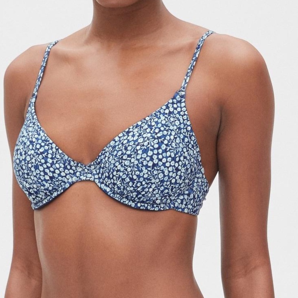 Gap underwire bra top bikini swim L